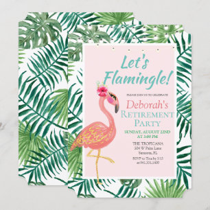 Flamingo Flamingle Pensioenfeestuitnodiging Kaart