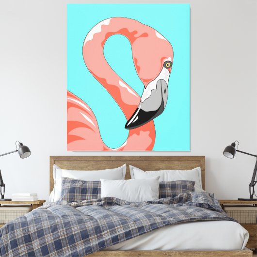 Flamingo | Flamingo Bird Print Kunst Gift Lovers (Insitu (Slaapkamer))