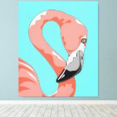 Flamingo | Flamingo Bird Print Kunst Gift Lovers (Insitu (Houten vloer))