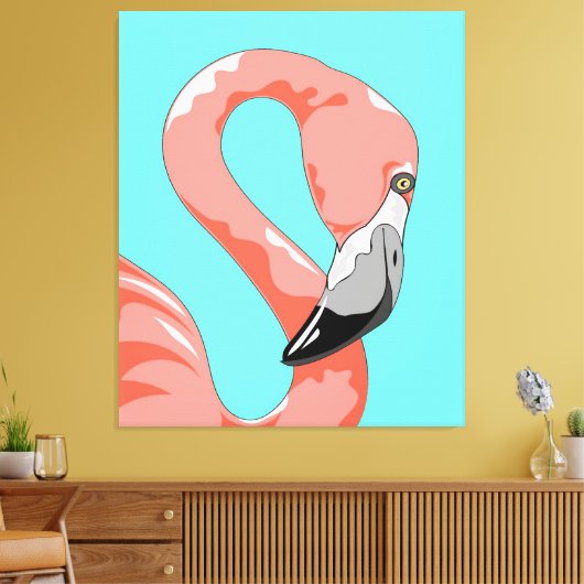 Flamingo | Flamingo Bird Print Kunst Gift Lovers (Insitu (Woonkamer))