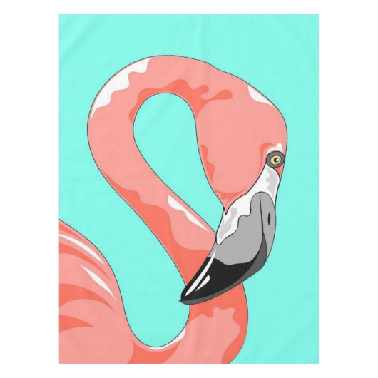 Flamingo | Flamingo Bird Print Kunst Gift Lovers Tafelkleed (Voorkant)