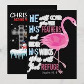 Flamingo | Flamingo Christelijk Psalm 91 Bijbelver Feestdagenkaart (Voorkant / Achterkant)