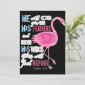 Flamingo | Flamingo Christelijk Psalm 91 Bijbelver Feestdagenkaart (Staand voorkant)