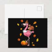 Flamingo | Flamingo Dankzegging Halloween Uitnodiging Briefkaart (Voorkant / Achterkant)