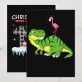 Flamingo | Flamingo Dinosaur Lovers Save The Date (Voorkant / Achterkant)
