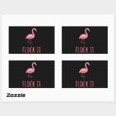 Flamingo | Flamingo - Flock It Rechthoekige Sticker (Vel)