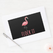 Flamingo | Flamingo - Flock It Rechthoekige Sticker (Envelop)
