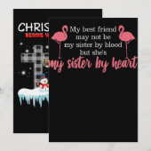 Flamingo|Flamingo Friend Women not Zister by Bloed Feestdagenkaart (Voorkant / Achterkant)