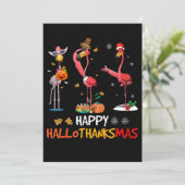 Flamingo | Flamingo Happy HalloDankzegging Save The Date (Staand voorkant)