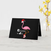 Flamingo | Flamingo kerst in juli grappig feest Kaart (Gele Bloem)