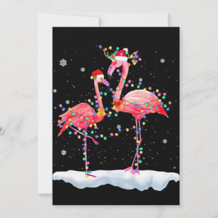 Flamingo Flamingo Kerstboom Kerstman Hoed Kerstm Feestdagenkaart