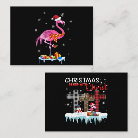 Flamingo |Flamingo kerstverlichting Flamingo Snow Informatiekaartje (Voorkant / Achterkant)