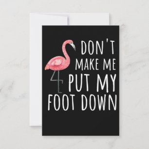 Flamingo Flamingo laat me mijn mond niet omlaag Bedankkaart