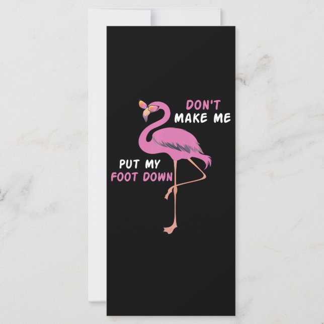 Flamingo | Flamingo met bril laat me niet stoppen (Voorkant)