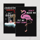 Flamingo | Flamingo met bril laat me niet stoppen Bedankkaart (Voorkant / Achterkant)