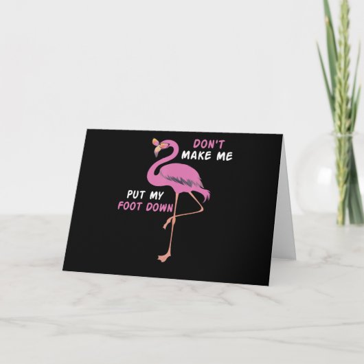 Flamingo | Flamingo met bril laat me niet stoppen Bedankkaart (Voorkant)