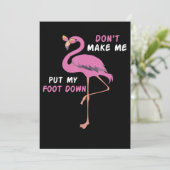 Flamingo | Flamingo met bril laat me niet stoppen Save The Date (Staand voorkant)