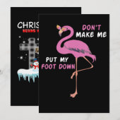 Flamingo | Flamingo met bril laat me niet stoppen Save The Date (Voorkant / Achterkant)