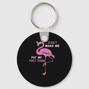 Flamingo   Flamingo met bril laat me niet stoppen Sleutelhanger