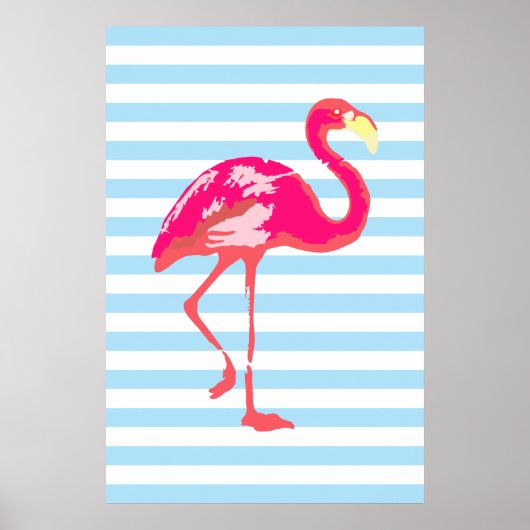 Flamingo, Flamingo poster, zomerposter Poster (Voorkant)
