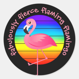 Flamingo Flamingo Pride Ronde Sticker