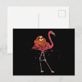 Flamingo |Flamingo Riding Sloth Dierenvriend Gifts Aankondigingskaart (Voorkant / Achterkant)