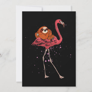 Flamingo Flamingo Riding Sloth Dierenvriend Gifts Save The Date