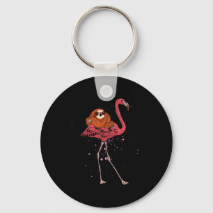 Flamingo  Flamingo Riding Sloth Dierenvriend Gifts Sleutelhanger