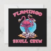 Flamingo | Flamingo Schedel Crew Halloween Kostuum Kaart (Voorkant)