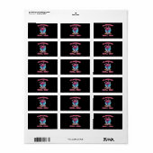 Flamingo | Flamingo Skull Crew Halloween Costuum Etiket (Full Sheet)