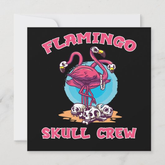 Flamingo | Flamingo Skull Crew Halloween Kostuum Kaart (Voorkant)