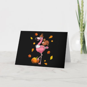 Flamingo   Flamingo Thanksgiving Halloween Bedankkaart