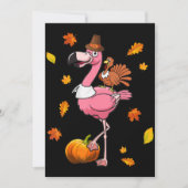Flamingo | Flamingo Thanksgiving Halloween Feestdagenkaart (Voorkant)