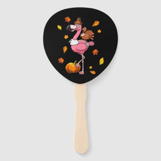 Flamingo | Flamingo Thanksgiving Halloween Handwaaier (Voorkant)