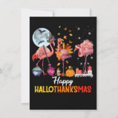 Flamingo|Flamingo Thanksgiving Halloween Kerstmis Kaart (Voorkant)