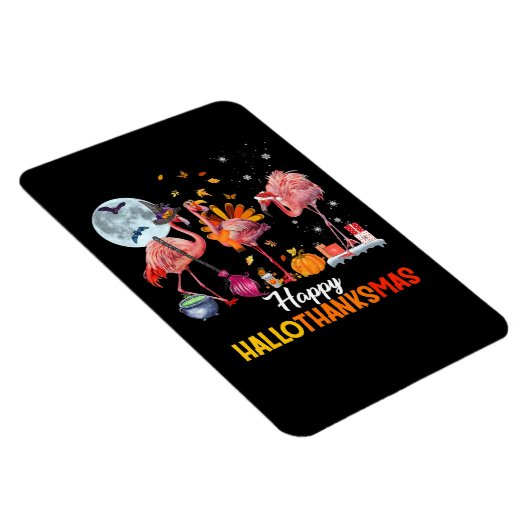 Flamingo|Flamingo Thanksgiving Halloween Kerstmis Magneet (Rechterzijde)