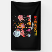 Flamingo|Flamingo Thanksgiving Halloween Kerstmis Spandoek (Verticaal)