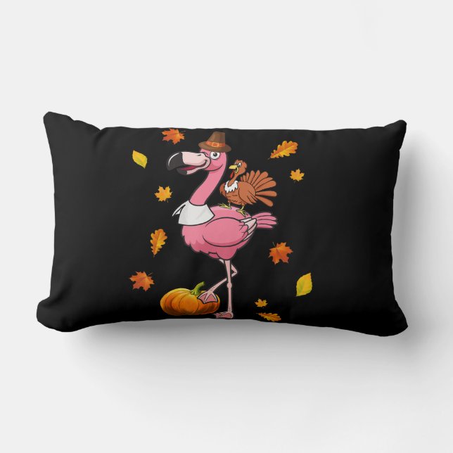 Flamingo | Flamingo Thanksgiving Halloween Kussen (Voorkant)