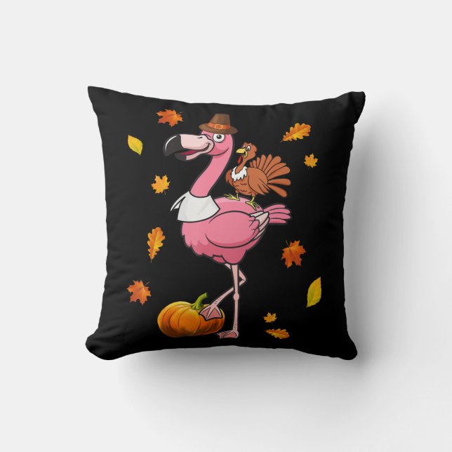 Flamingo | Flamingo Thanksgiving Halloween Kussen (Voorkant)