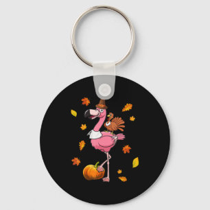 Flamingo Flamingo Thanksgiving Halloween Sleutelhanger