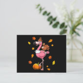 Flamingo | Flamingo Thanksgiving Halloween Uitnodiging Briefkaart (Staand voorkant)