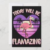 Flamingo | Flamingo Today zal flamazing Flamingos Feestdagenkaart (Voorkant)