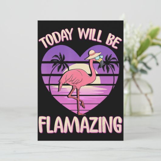 Flamingo | Flamingo Today zal flamazing Flamingos Feestdagenkaart (Staand voorkant)