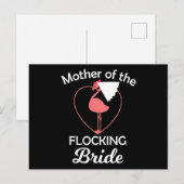 Flamingo | Flamingo Trouw Mor Van Kudde Bruid Aankondigingskaart (Voorkant / Achterkant)