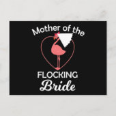 Flamingo | Flamingo Wedding Mor of Flocking Bride Aankondigingskaart (Voorkant)