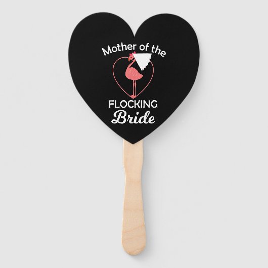 Flamingo | Flamingo Wedding Mor of Flocking Bride Handwaaier (Voorkant)