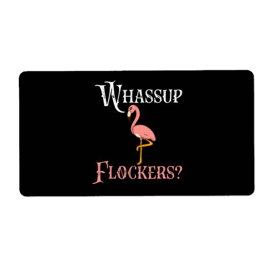Flamingo | Flamingo Whassup Flockers Etiket (Voorkant)