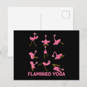 Flamingo | Flamingo Yoga Pose Meditation Aankondigingskaart (Voorkant / Achterkant)