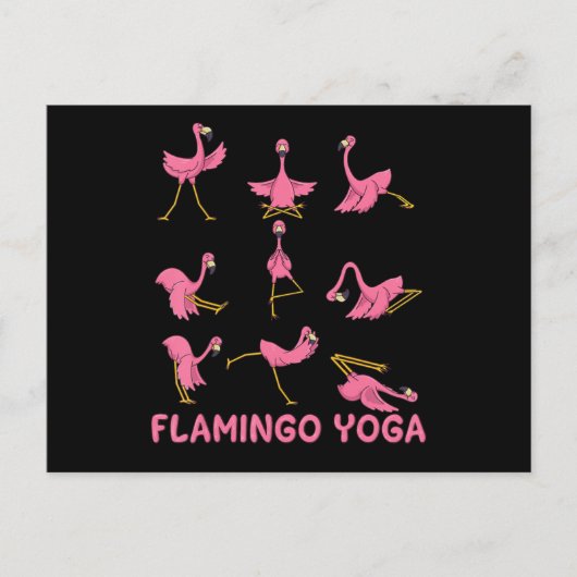 Flamingo | Flamingo Yoga Pose Meditation Aankondigingskaart (Voorkant)