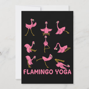 Flamingo   Flamingo Yoga Pose Meditation Bedankkaart
